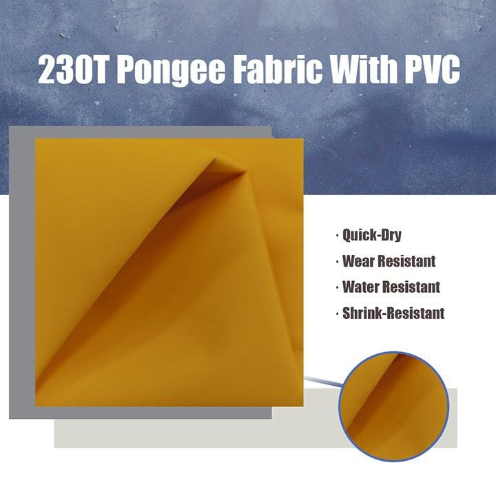Pongee Fabric with PVC Coating 茧绸与PVC涂雷竞技app安卓下载层织物