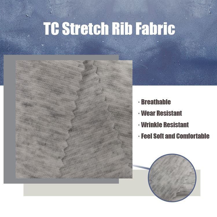 TC拉伸光希瑟灰色罗纹织物雷竞技app安卓下载