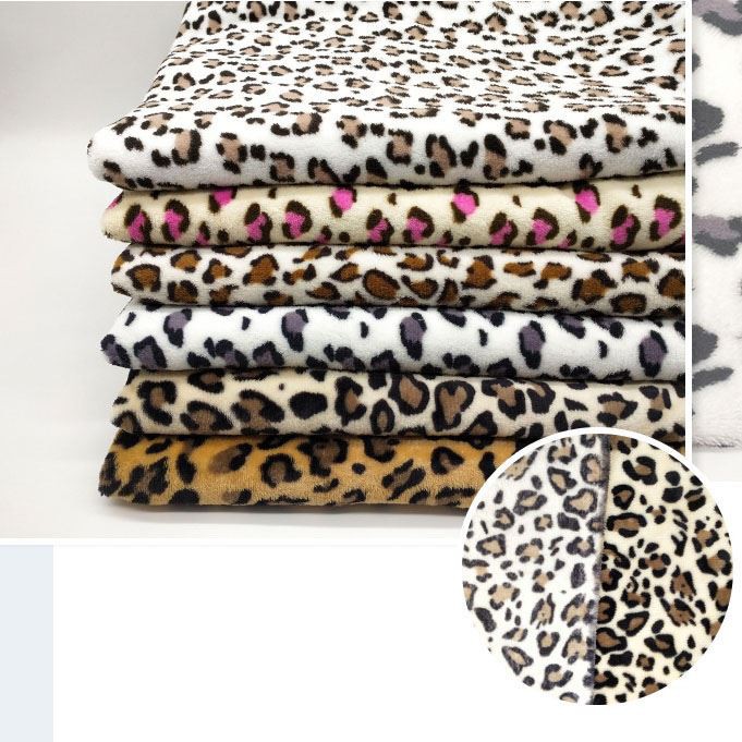 豹纹印花法兰绒羊毛织物雷竞技app安卓下载