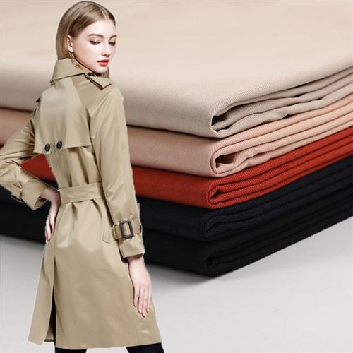 批发斜纹编织聚酯尼龙棉色织混纺织物外套风衣风衣长风衣雷竞技app安卓下载